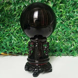 50/70/90mm Natural obsidian crystal ball home decoration ball diviner circular stone ball wedding photography accessories