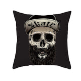 Skull Printing Decorative Pillowcase Black and White Skull Pillow Case Polyester Skull Pattern Pillow Cover kussensloop