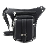 Steampunk Punk Retro Waist Bag PU Moto Biker Shoulder Gothic Messenger Bag