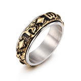 Sutra ring six words mantra ring heart ring finger retro ornaments