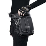 Steampunk Punk Retro Waist Bag PU Moto Biker Shoulder Gothic Messenger Bag