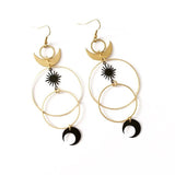 Halo Hoop Moon Sun Starburst Earrings Witch Jewelry Women Gift Delicate and Beautiful Crescent Wholesale Statement Fashion