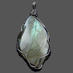 Irregular Raw Stone Labradorite Natural Stones Healing Reiki Pendant