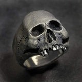 Gothic Punk Satanic Devil Skull Ring Vintage Steampunk