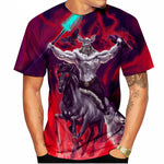 God of Odin 3D Digital Printing Shirt for Men's and Kid's 2022 Newest Unisex Custom All Over Print OEM and ODM Tops