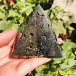 Pyrite Pyramid Quartz Crystals Healing Energy Stones