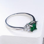 Green Stone ring Cubic Zircon Stone Proposal Engagement Rings
