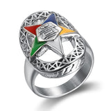 Magicun trendy order of the eastern star masonic oes rings