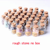 40Pcs Natural Crystal Rockstone Gravel Wishing Bottles