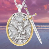 Catholic Patron Saint Pendant Michael St. Michael The Archangel Pendant Necklace Dropshipping In Stock