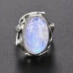 Natural Moonstone rings For Men Women&#39;s 925 Sterling Silver Jewelry Ring With Big Stones 11x17MM Oval Gemstones Gifts Wholesale