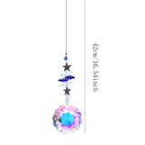 Crystal Suncatcher Prism Window Rainbow Maker Moon Crystal Ball Amethyst Pendant Sun Catcher Hanging Ornament Garden Decor New