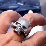 Gothic High Quality Gold/Black/Silver Color Skull Ring