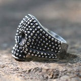 Black Bump Skull Ring Stainless Steel Biker Ring