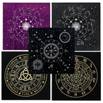 Triple Moon Pentagrams Pagan Altar Cloth Flannel Tarots Cloth