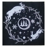 Triple Moon Pentagrams Pagan Altar Cloth Flannel Tarots Cloth