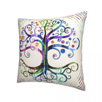 Tree Of Life Polyester Cushion Cover Viking Norse Mythology Decorative