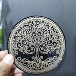 10cm Black acrylic round disk Different patterns slice