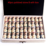 40Pcs Natural Crystal Rockstone Gravel Wishing Bottles