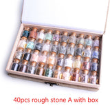 40Pcs Natural Crystal Rockstone Gravel Wishing Bottles