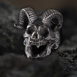 Gothic Satan Skull Ring
