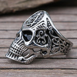 Vintage Freemason Skull Ring Stainless Steel Knight Templar Ring