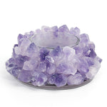 Amethyst Cluster Candle Holders Candlesticks Stones Crystals Quartz