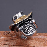 Metal Punk Cowboy Skull Men's Biker Ring Retro Gothic Style Men's Rock Jewelry