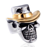 Metal Punk Cowboy Skull Men's Biker Ring Retro Gothic Style Men's Rock Jewelry