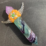 Home Decoraton Natural Citrine Quartz Rose Fluorite Crystal Chakra Wand Crystal Gemstone Reiki Healing Magic Wand