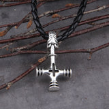 Hot New Style Viking Jewelry Wolf cross Necklaces &Pendants Antique Color Metal Chain Gift For Women And Men