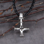 Hot New Style Viking Jewelry Wolf cross Necklaces &Pendants Antique Color Metal Chain Gift For Women And Men