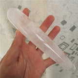 Natural clear white quartz crystal wand healing crystal large long gemstone yoni massage wand