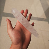 Natural clear white quartz crystal wand healing crystal large long gemstone yoni massage wand