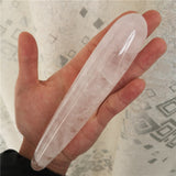 Natural clear white quartz crystal wand healing crystal large long gemstone yoni massage wand