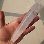 Natural clear white quartz crystal wand healing crystal large long gemstone yoni massage wand