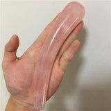 Hot sale 100% natural pink rose quartz crystal wand healing crystal gemstone yoni massage stick as gift for women