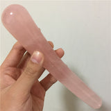 Hot sale 100% natural pink rose quartz crystal wand healing crystal gemstone yoni massage stick as gift for women