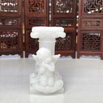 Litte Boy Angel Sacred Pillar Statue Resin Crafts Crystal Ball Base Jade Original Stone Sphere Display Stand for 4~6cm Balls