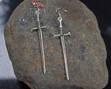 Long Sword Earrings Gothic Fantasy Medieval Viking Witchy TOUCHÉ-Sword Jewelry Dramatic Statement classical gift Cosplay women