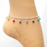 Lotus Chakra Anklet Ankle Chain Ankle Bracelet Gemstone Chakra Ankle Chain Rainbow Beaded Anklet