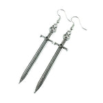 MEDIEVIL SWORD Silver Colour Dangle Earrings Complete with gift box Goth Sorcerer Jewellery 2020 New Fashion Classical Gift