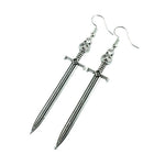 MEDIEVIL SWORD Silver Colour Dangle Earrings Complete with gift box Goth Sorcerer Jewellery 2020 New Fashion Classical Gift