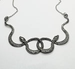 Medusa Snake Choker Necklace Double Snake Necklace Serpent Necklace Pagan Gothic Protection Amulet Jewelry For Gift