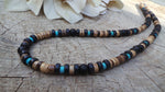 Men's African necklace, Men african Beaded jewelry, Surfer necklace Gifts for men, Wooden Beach Necklace