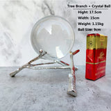 Metal Display Stand for Crystal Glass Lens Ball Large Divination Photography Lensball Base Magic Sphere Globe Holder + Ball