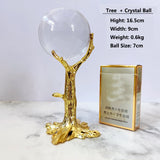 Metal Display Stand for Crystal Glass Lens Ball Large Divination Photography Lensball Base Magic Sphere Globe Holder + Ball