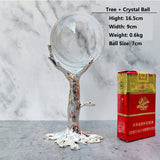 Metal Display Stand for Crystal Glass Lens Ball Large Divination Photography Lensball Base Magic Sphere Globe Holder + Ball