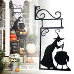 Metal Vintage Witch Shape Cast Iron Garden Corner Sign Mysterious Witch Statue Witch Decorative Figures Ghosts Doorframe Decor - Figurines &amp; Miniatures