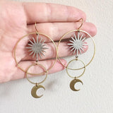 Moon Sun Starburst Earrings Witch Jewelry Women Gift 2020 New Delicate And Beautiful Crescent Wholesale Statement Fashion